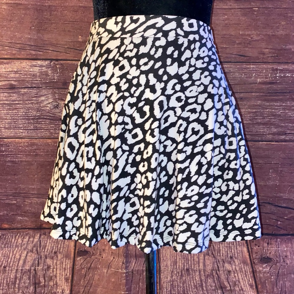Leopard Print Mini Skirt